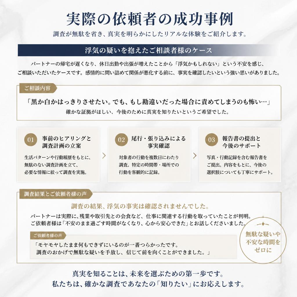 依頼者の声！成功事例の紹介