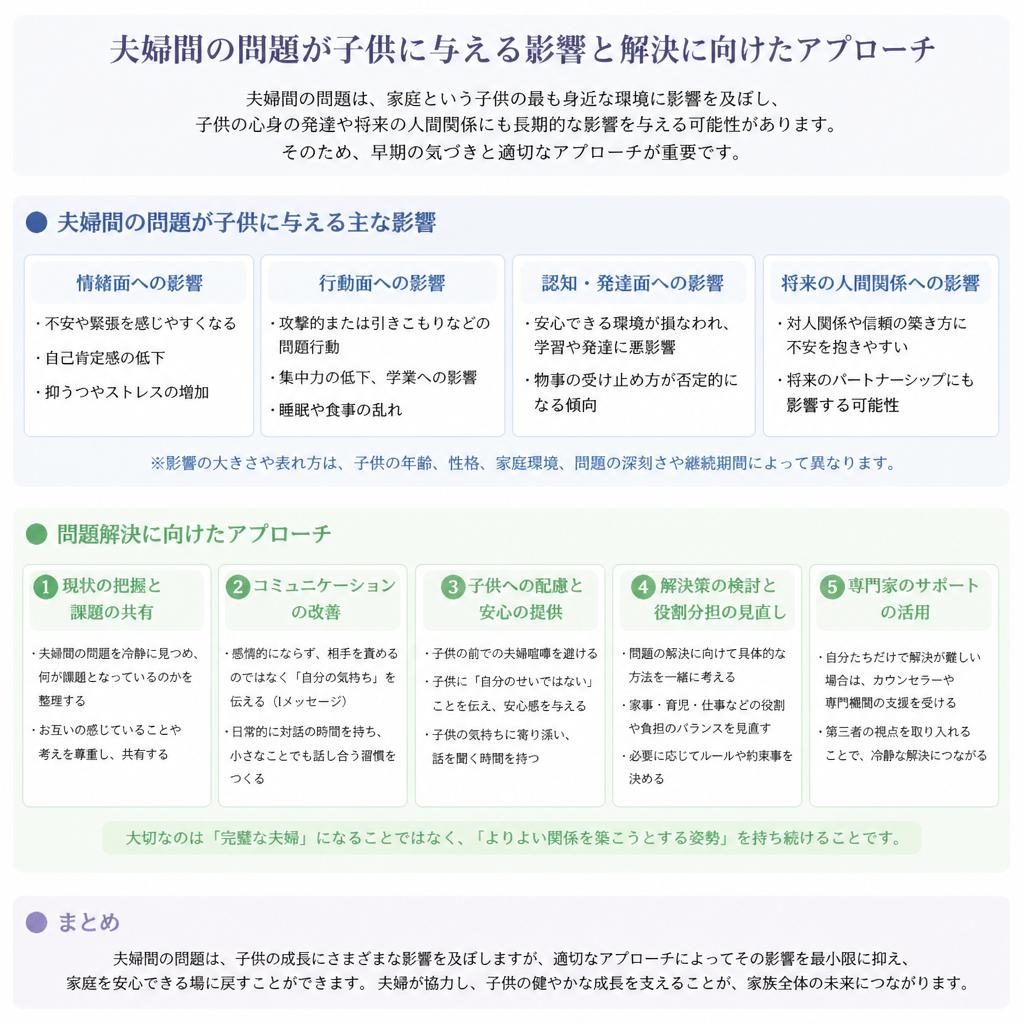 夫婦問題と子供への影響