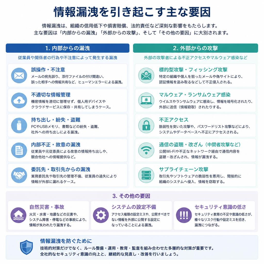 情報漏洩の主な原因