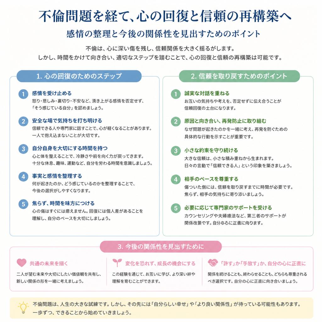 心の回復と信頼の再構築