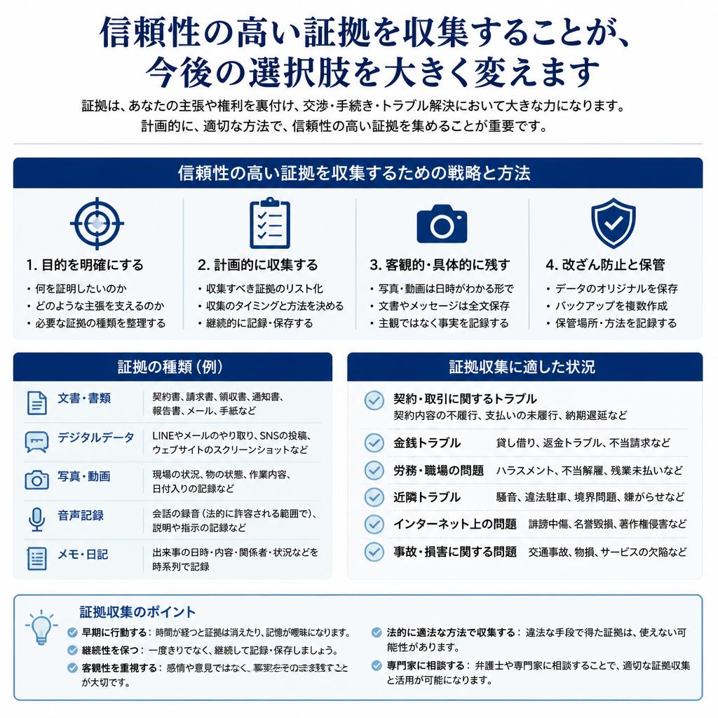 証拠収集の重要性