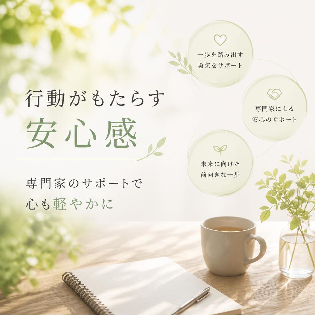 行動がもたらす安心感、専門家のサポートで心も軽やかに