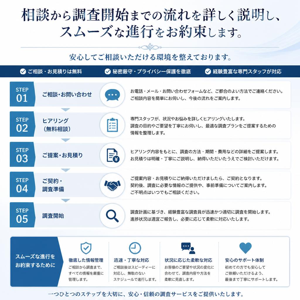 安心の相談プロセス
