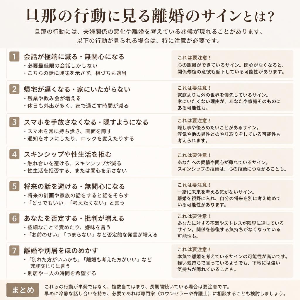 旦那の行動を観察するポイント