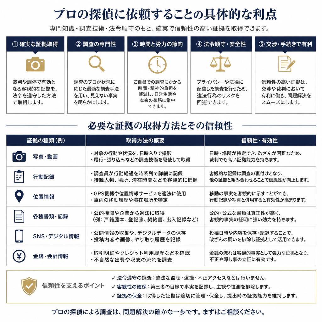 4. 探偵に依頼するメリット