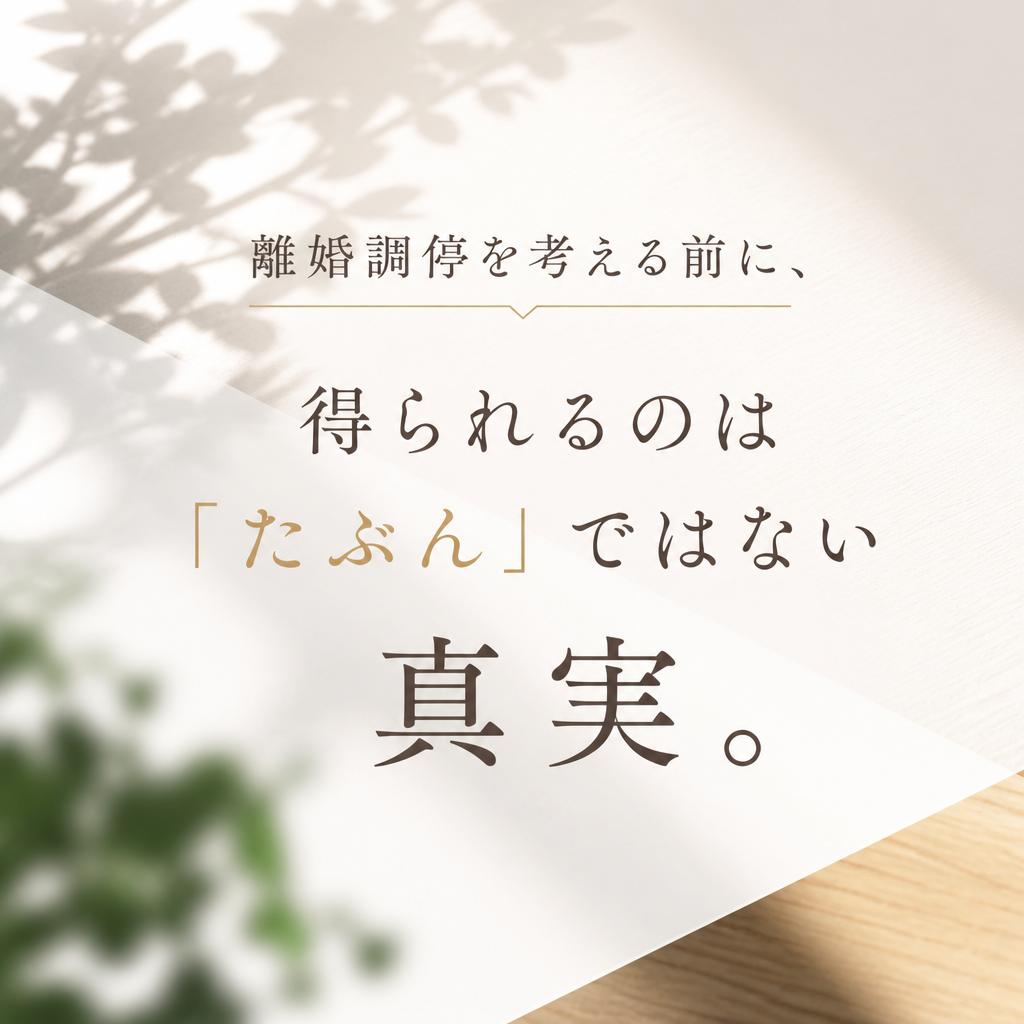 離婚調停を考える前に、得られるのは「たぶん」ではない真実。