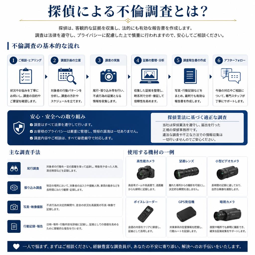 調査の流れと方法