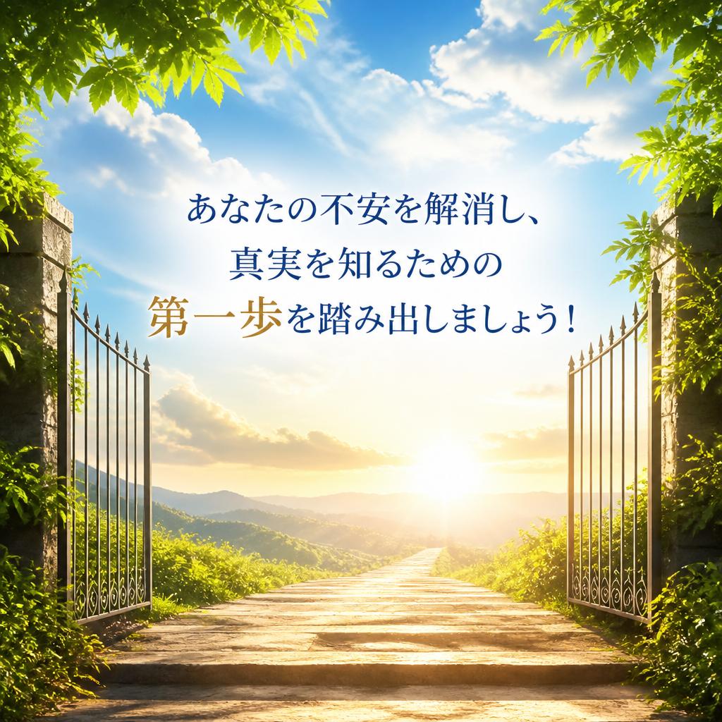 あなたの不安を解消し、真実を知るための第一歩を踏み出しましょう！
