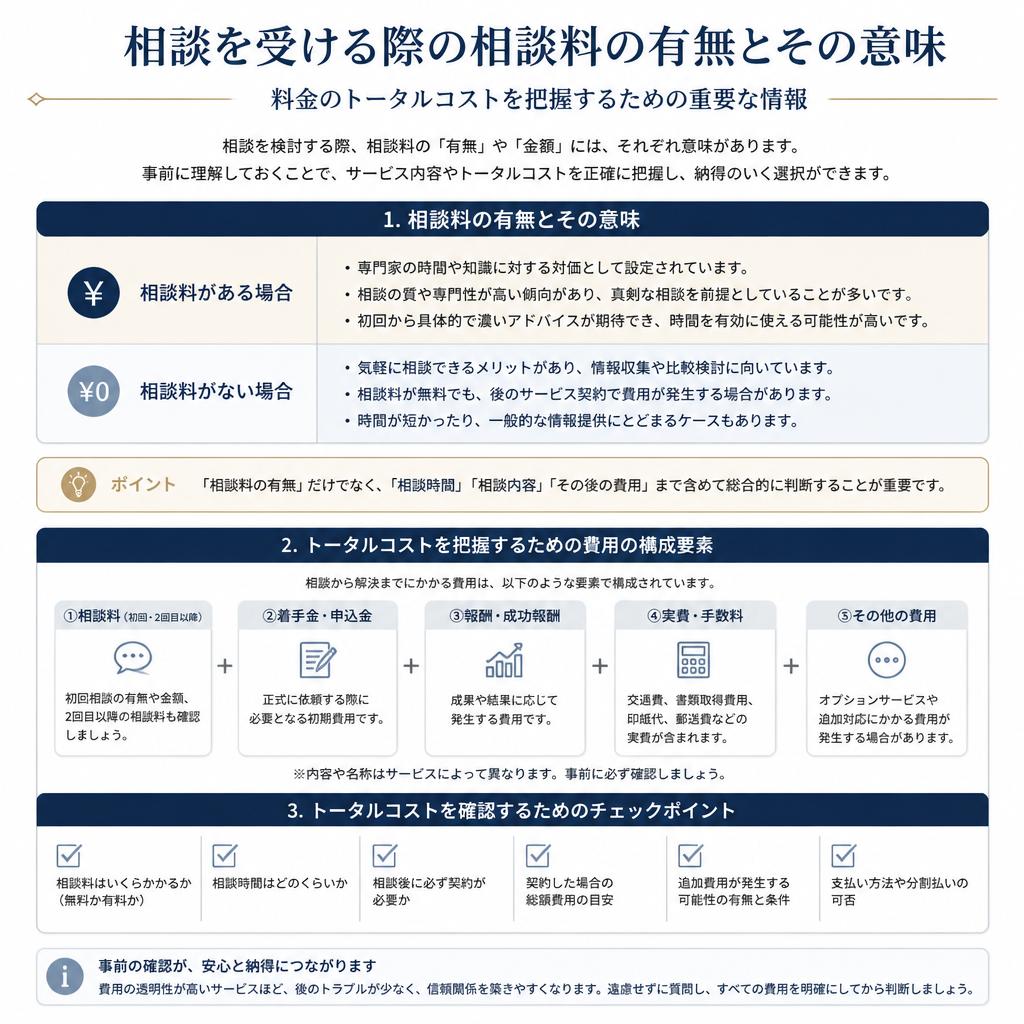 3. 相談料について知っておくべきこと