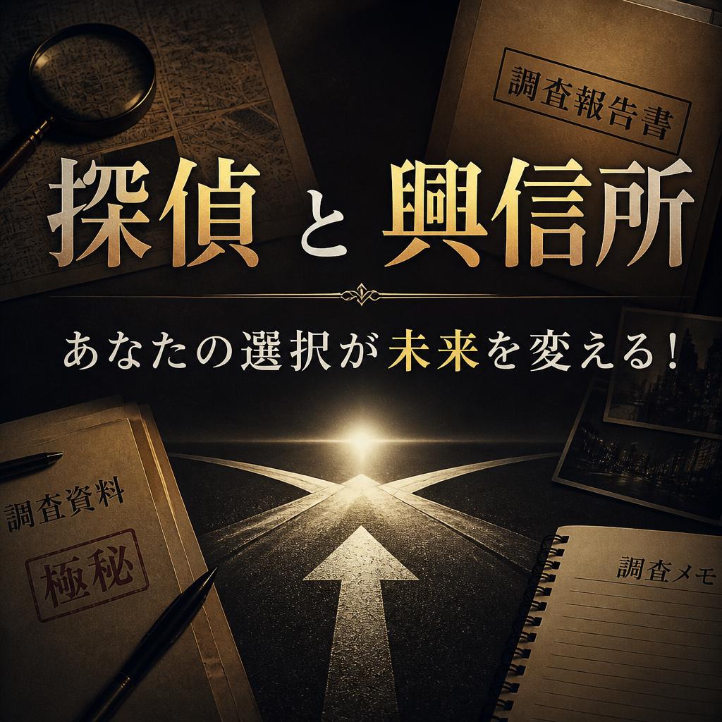 探偵と興信所、あなたの選択が未来を変える！