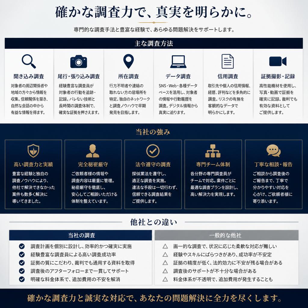 2. 探偵業務の特徴