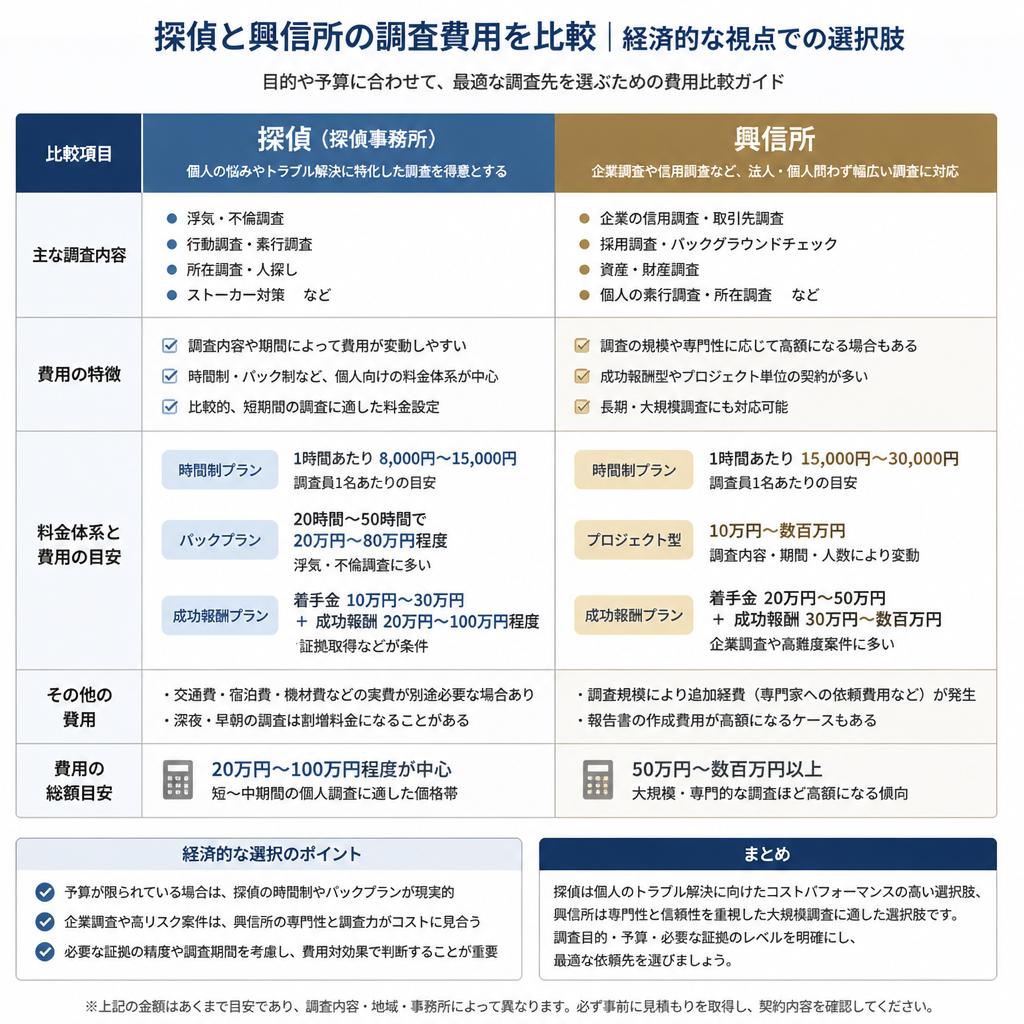 4. 調査費用の比較