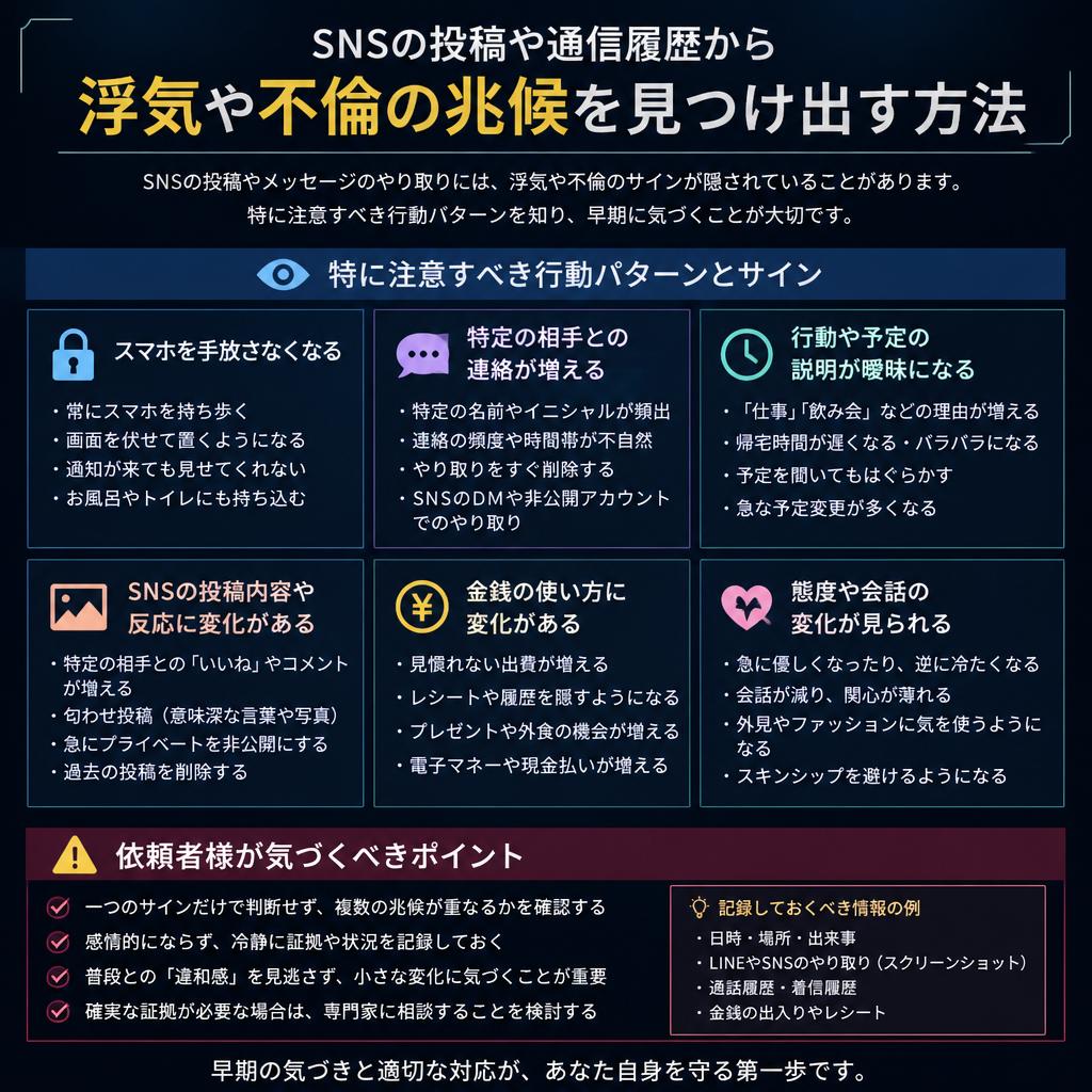 潜む不倫の兆候とその見極め方