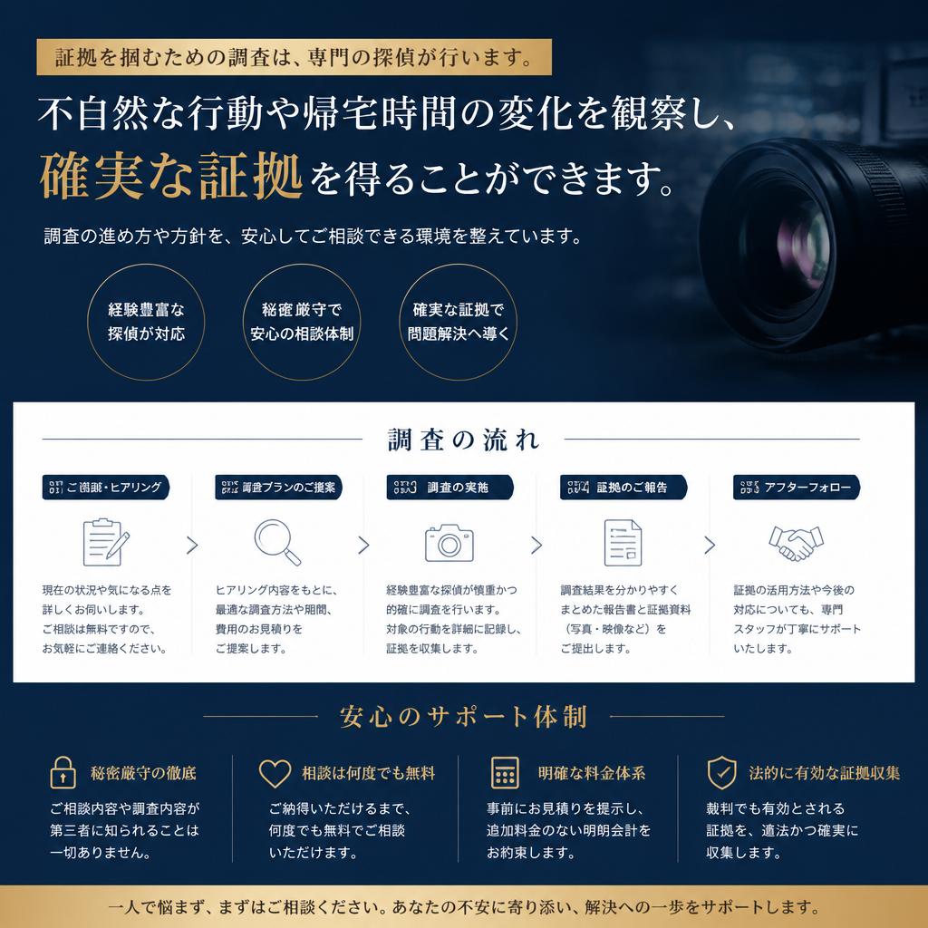 浮気の証拠を掴むために