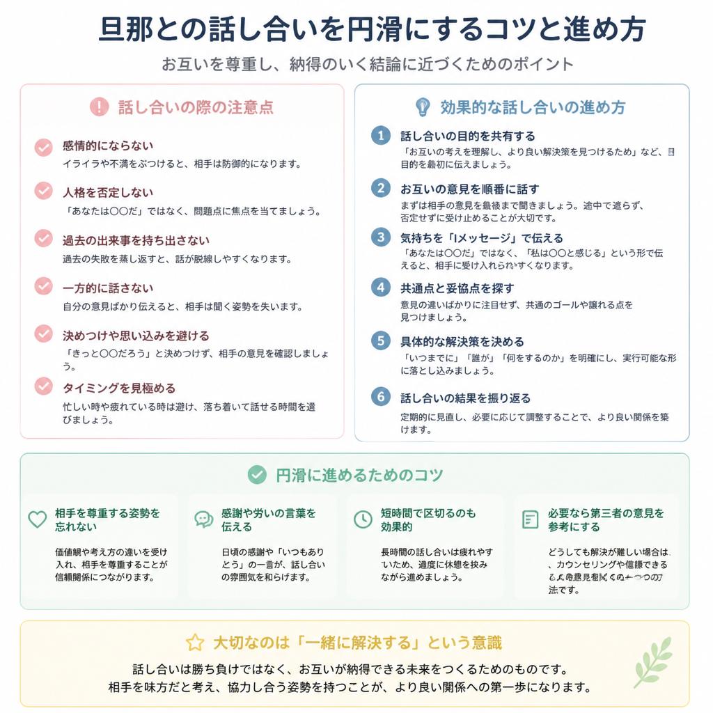 夫との話し合いのポイント