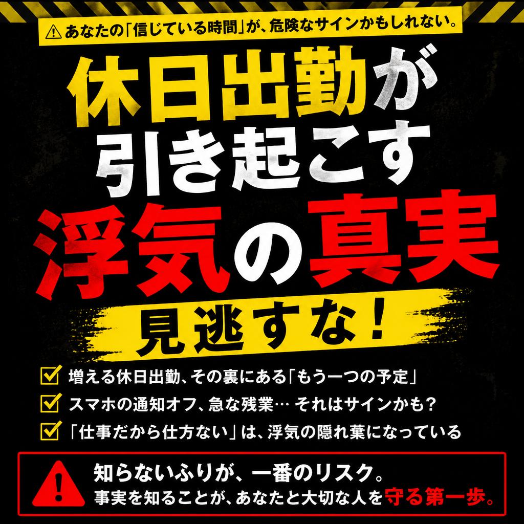 休日出勤が引き起こす浮気の真実を見逃すな！