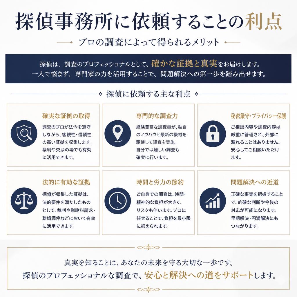 探偵事務所に依頼する利点