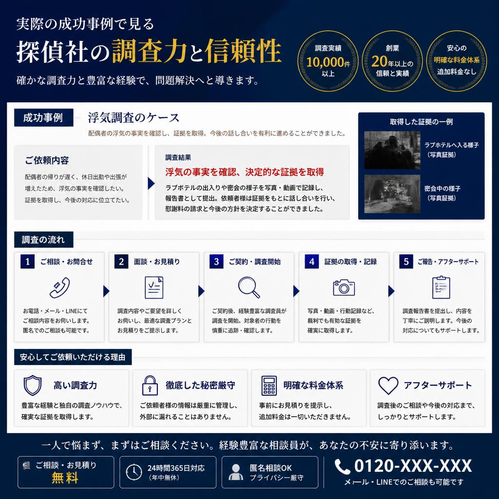 成功事例で見る探偵の実力