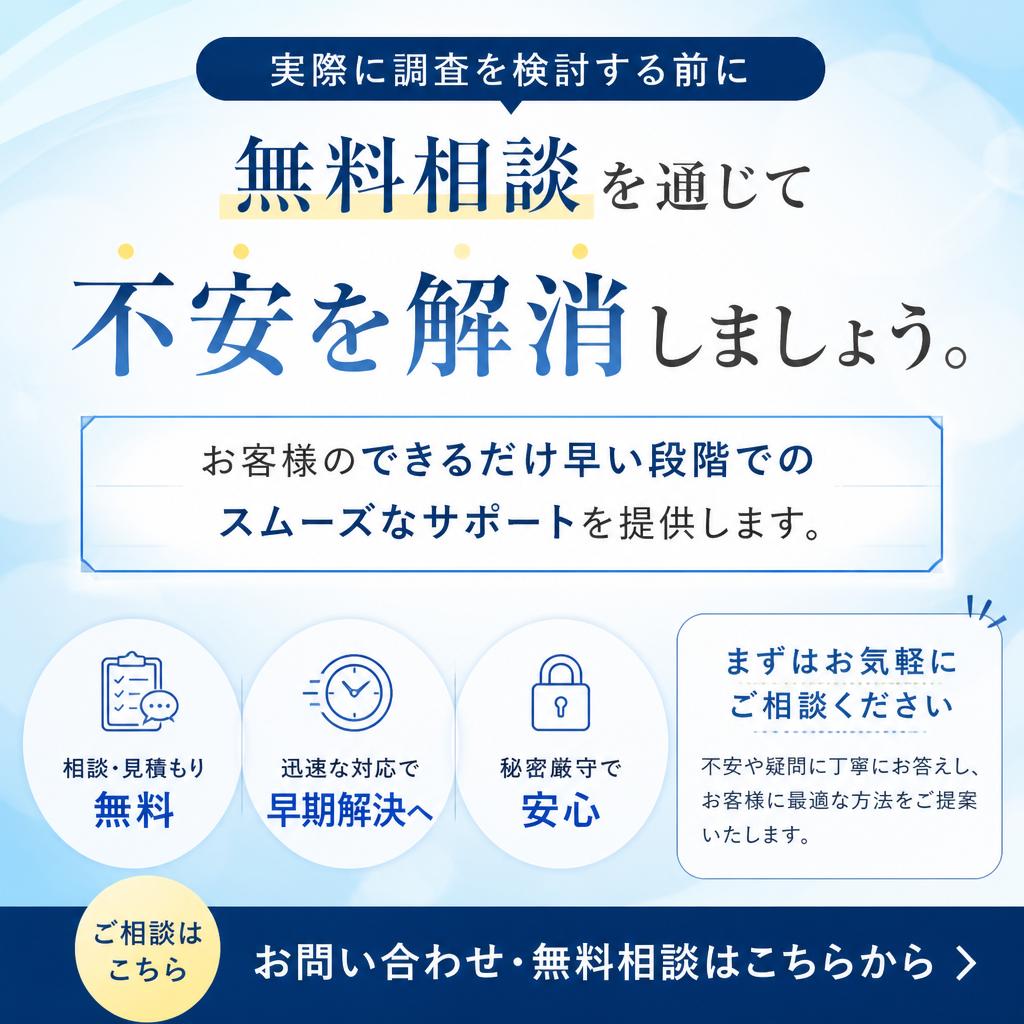 まずは無料相談からスタート！