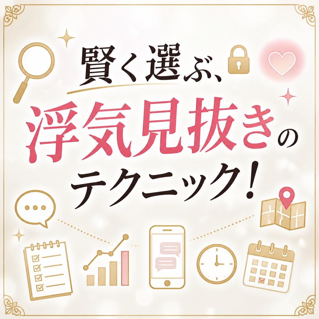 賢く選ぶ、浮気見抜きのテクニック！