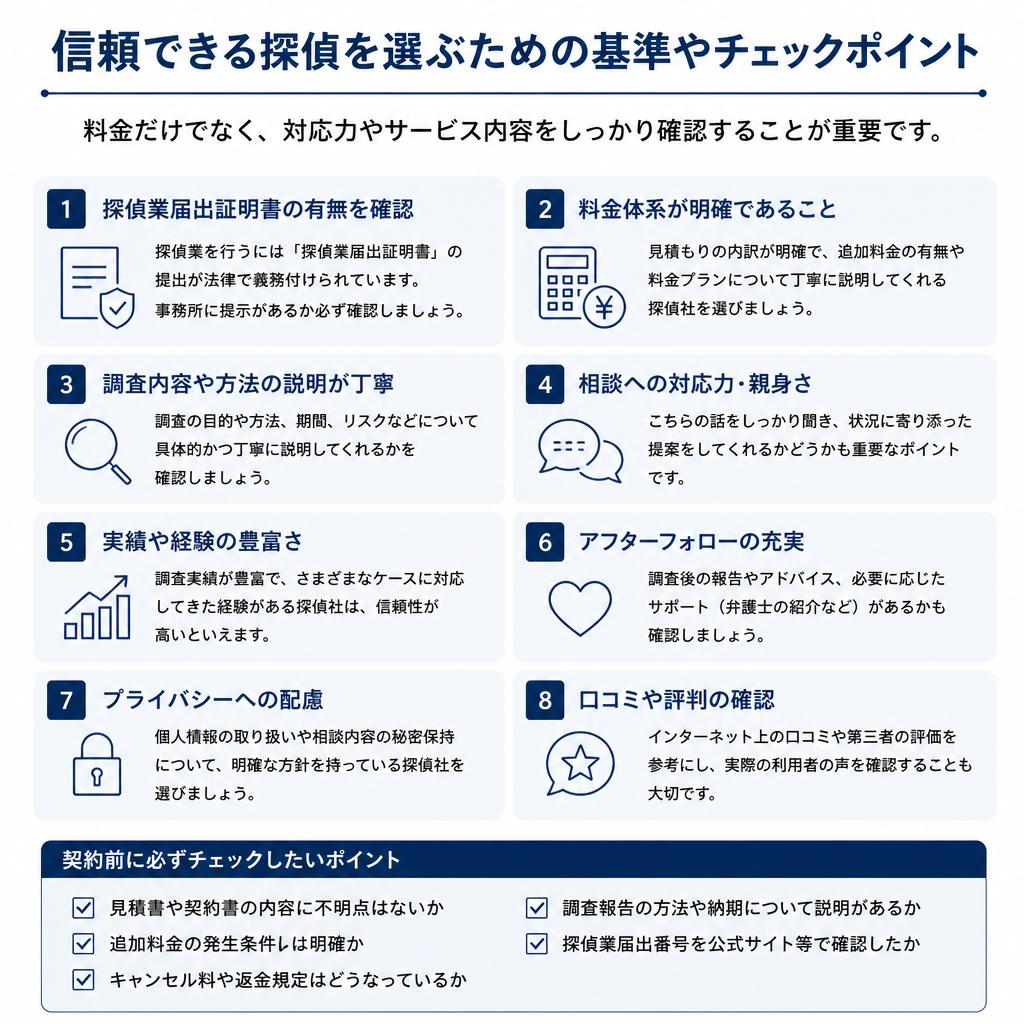2. 失敗しない探偵選びのポイント