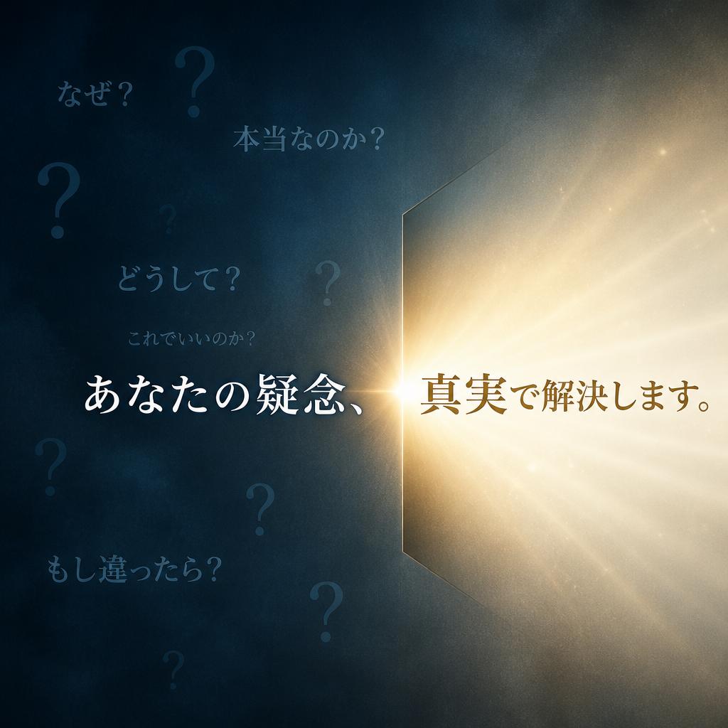 あなたの疑念、真実で解決します。