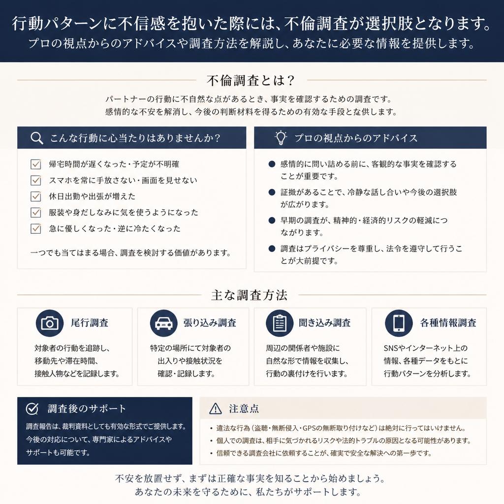 不倫調査の必要性とプロの視点