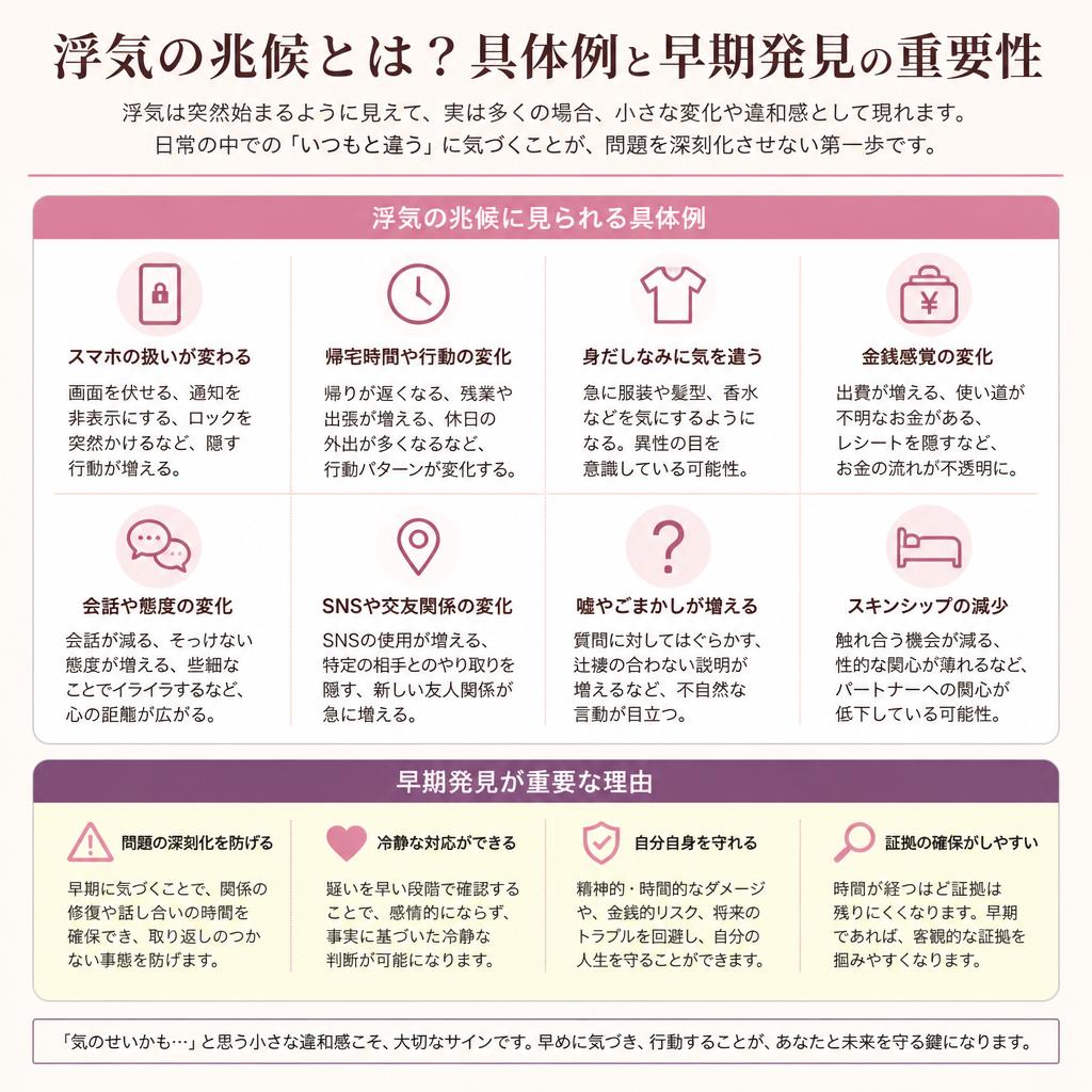浮気の兆候とは？