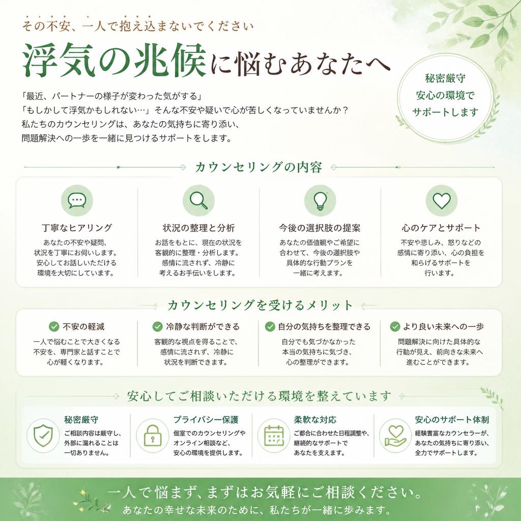 カウンセリングでのサポート