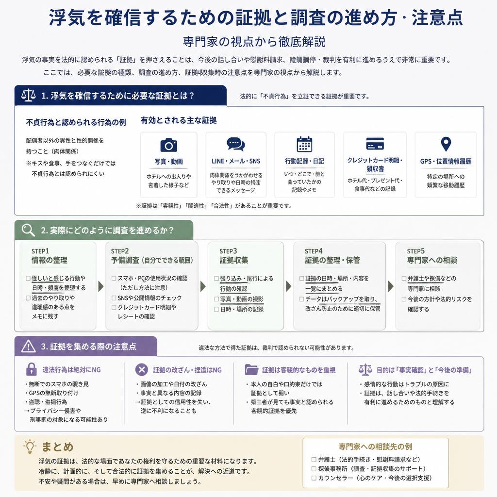 浮気の証拠をつかむ方法