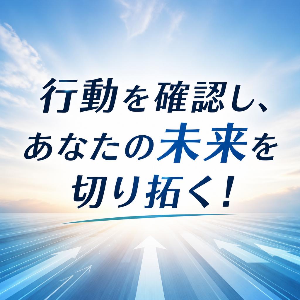 行動を確認し、あなたの未来を切り拓く！