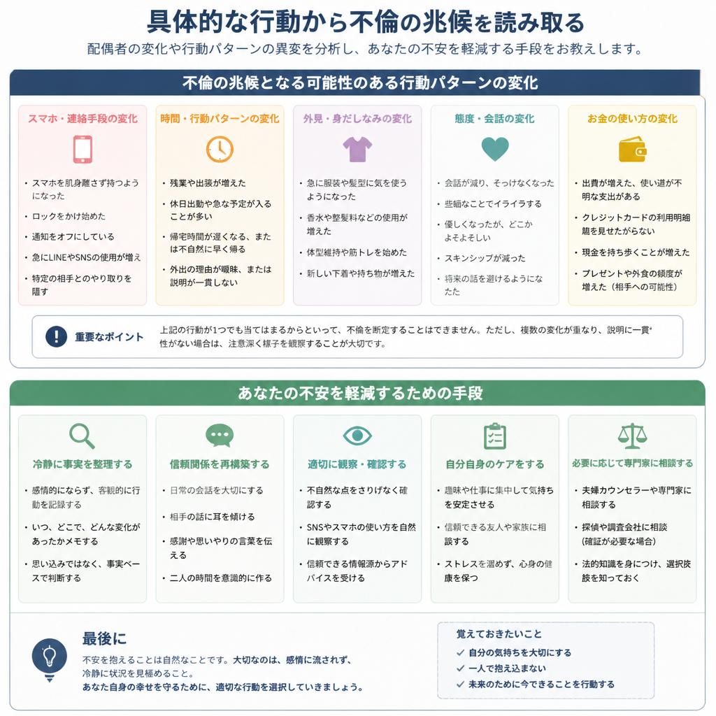 不倫の兆候を見逃さない