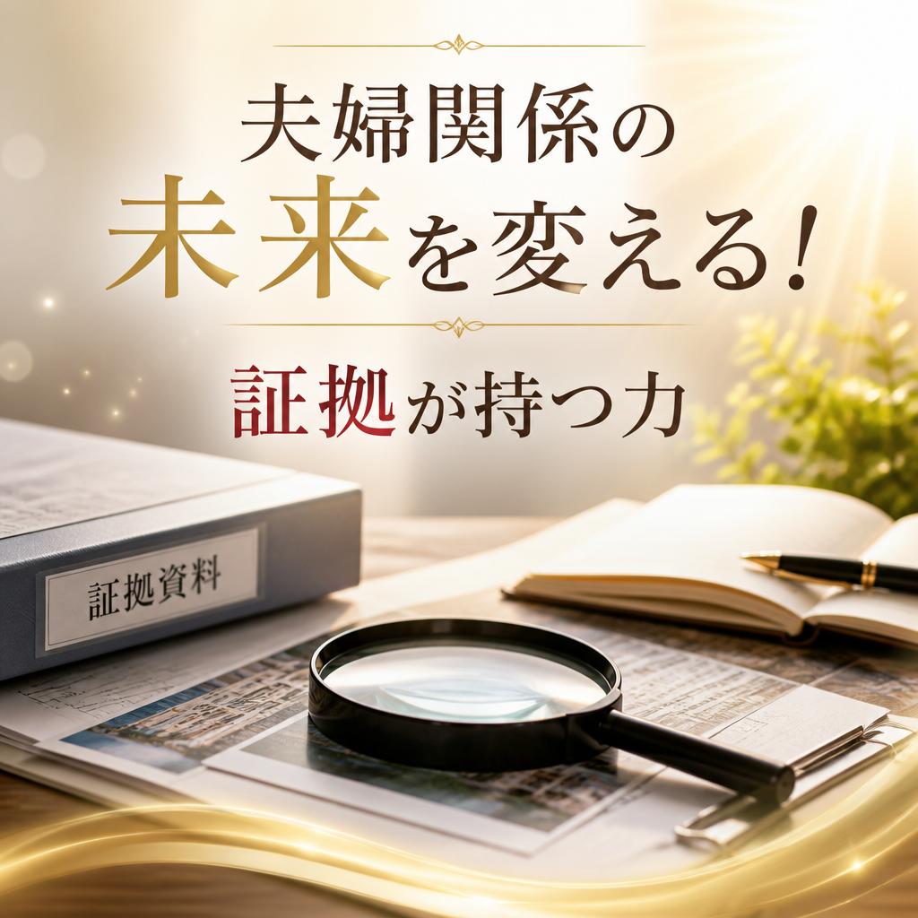 夫婦関係の未来を変える！証拠が持つ力