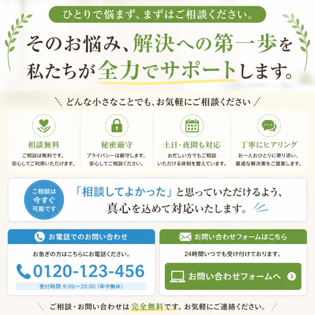 今すぐ無料相談を！