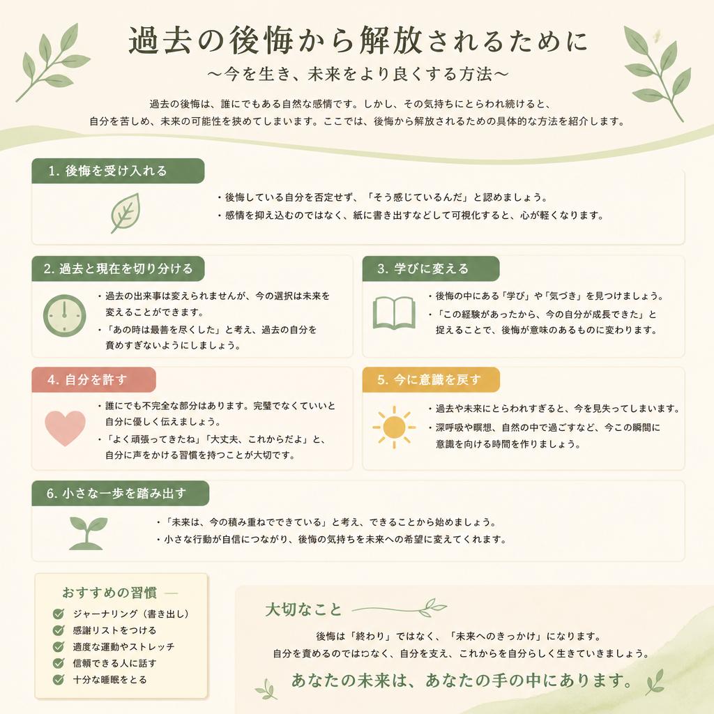 後悔の念を振り払うために