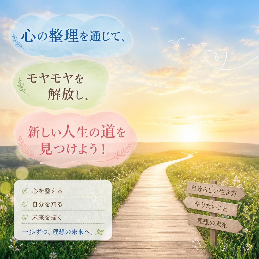 心の整理を通じて、モヤモヤを解放し、新しい人生の道を見つけよう！