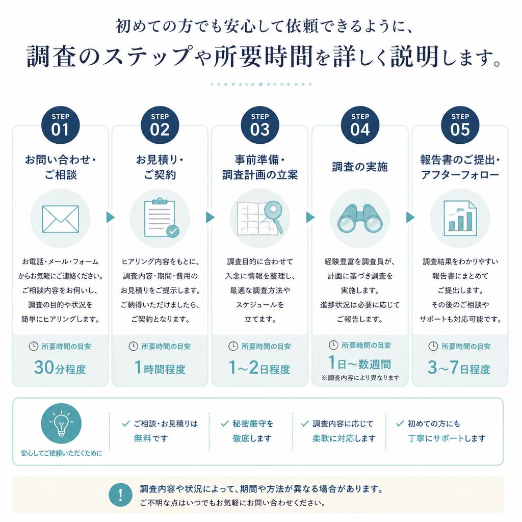 調査の流れを徹底解説