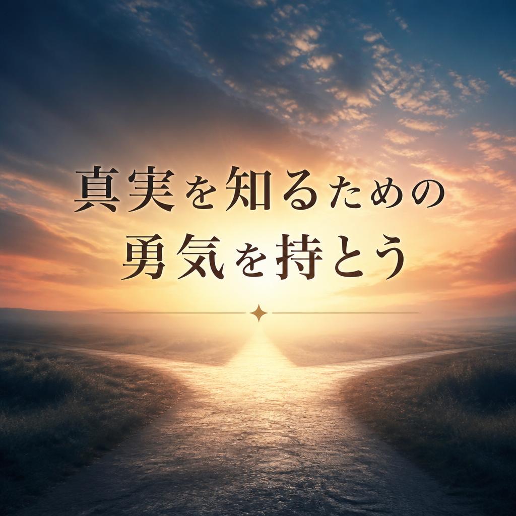 真実を知るための勇気を持とう