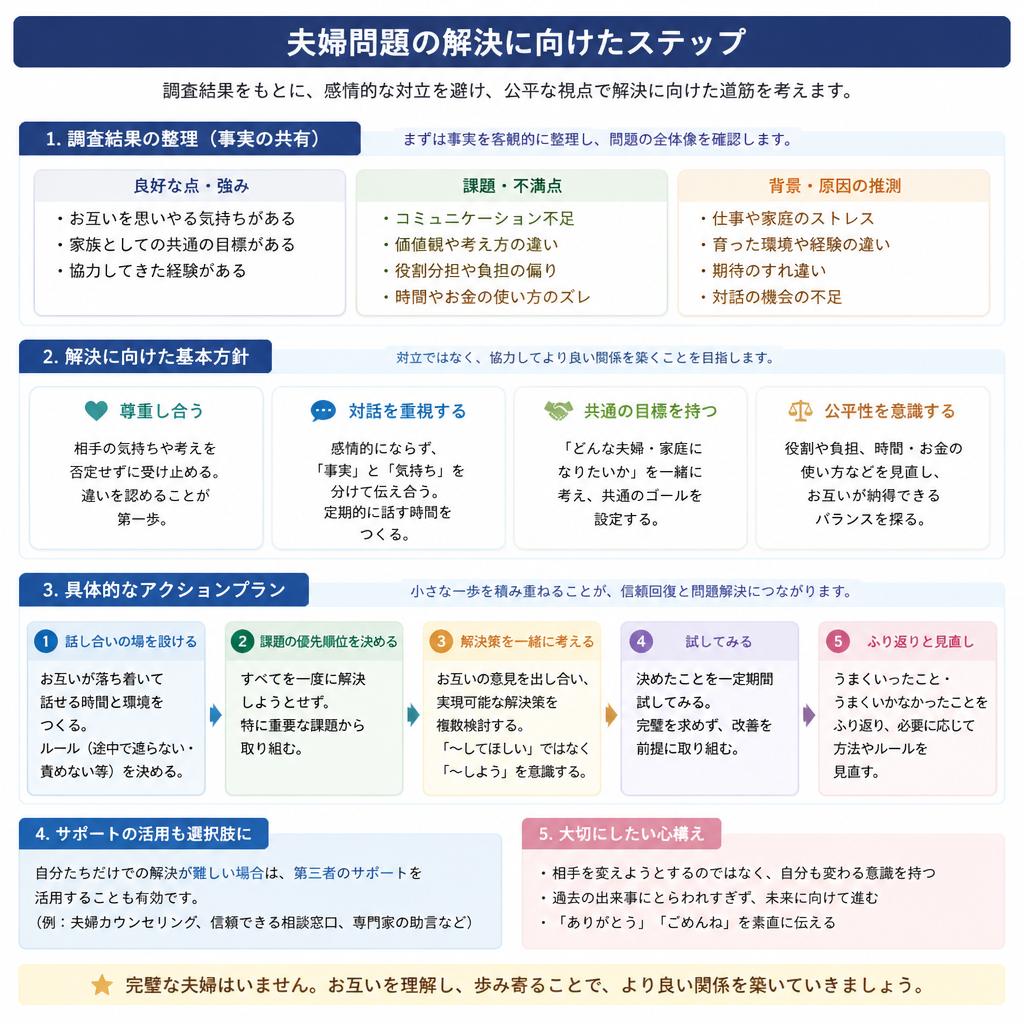 不安を整理し、夫婦問題に向き合う