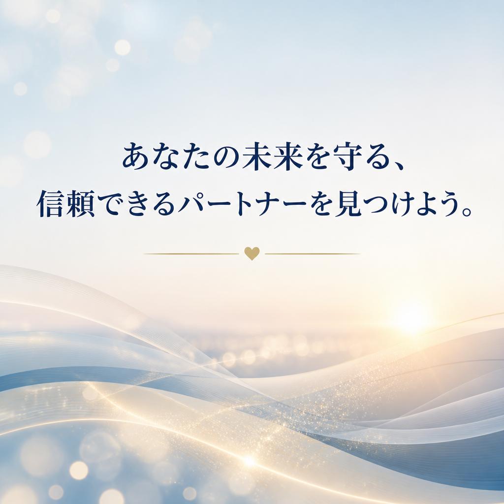 あなたの未来を守る、信頼できるパートナーを見つけよう。