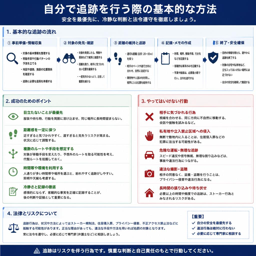 自力での追跡の方法と注意点