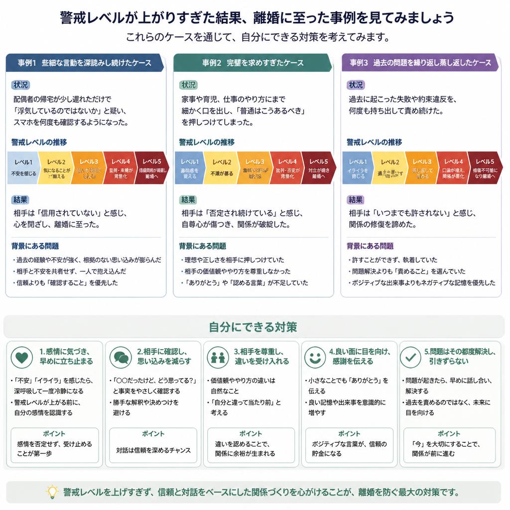 離婚にツながる事例