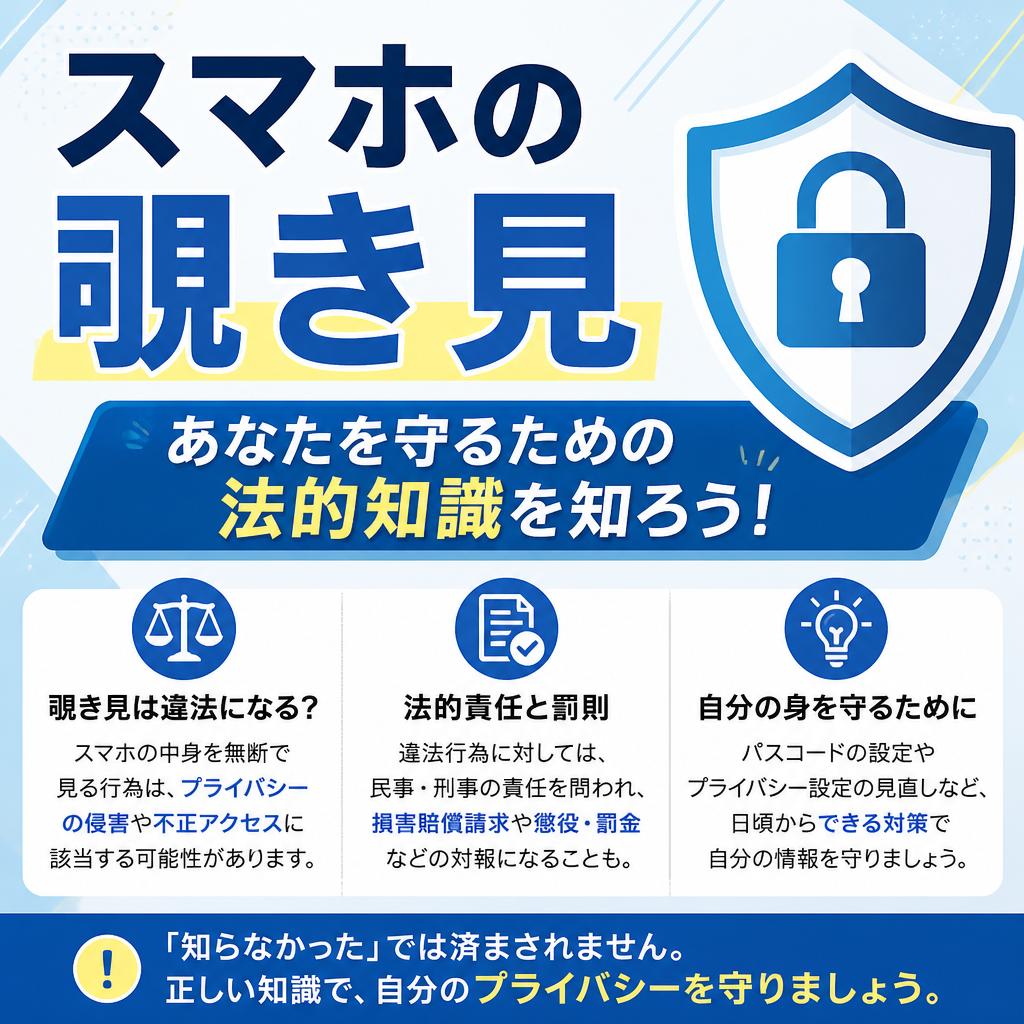 スマホの覗き見、あなたを守るための法的知識を知ろう！