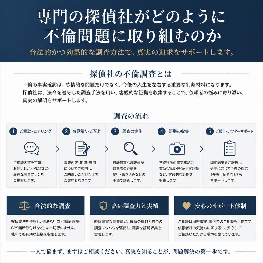 不倫問題の解決に向けた探偵の役割