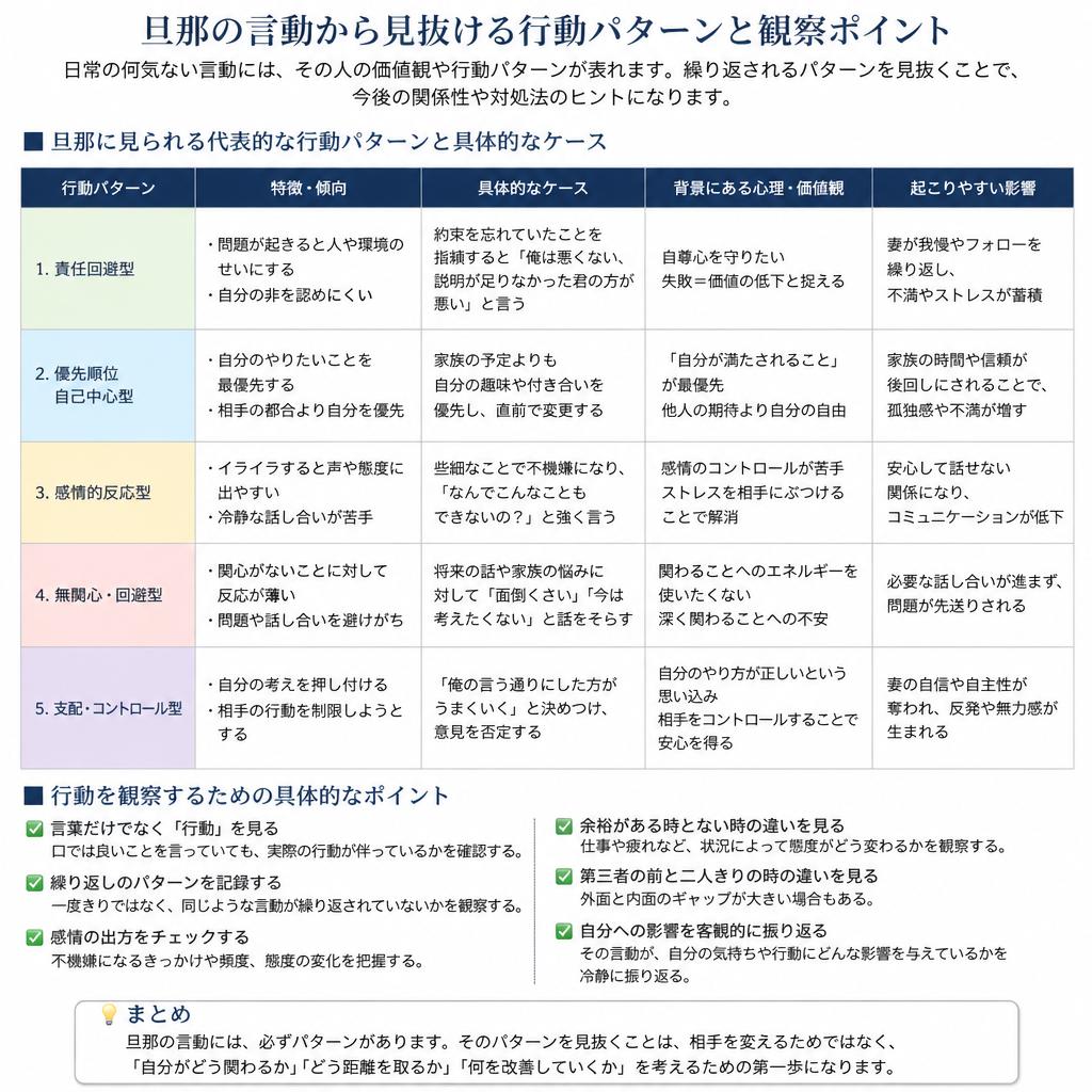 行動パターンの見極め方