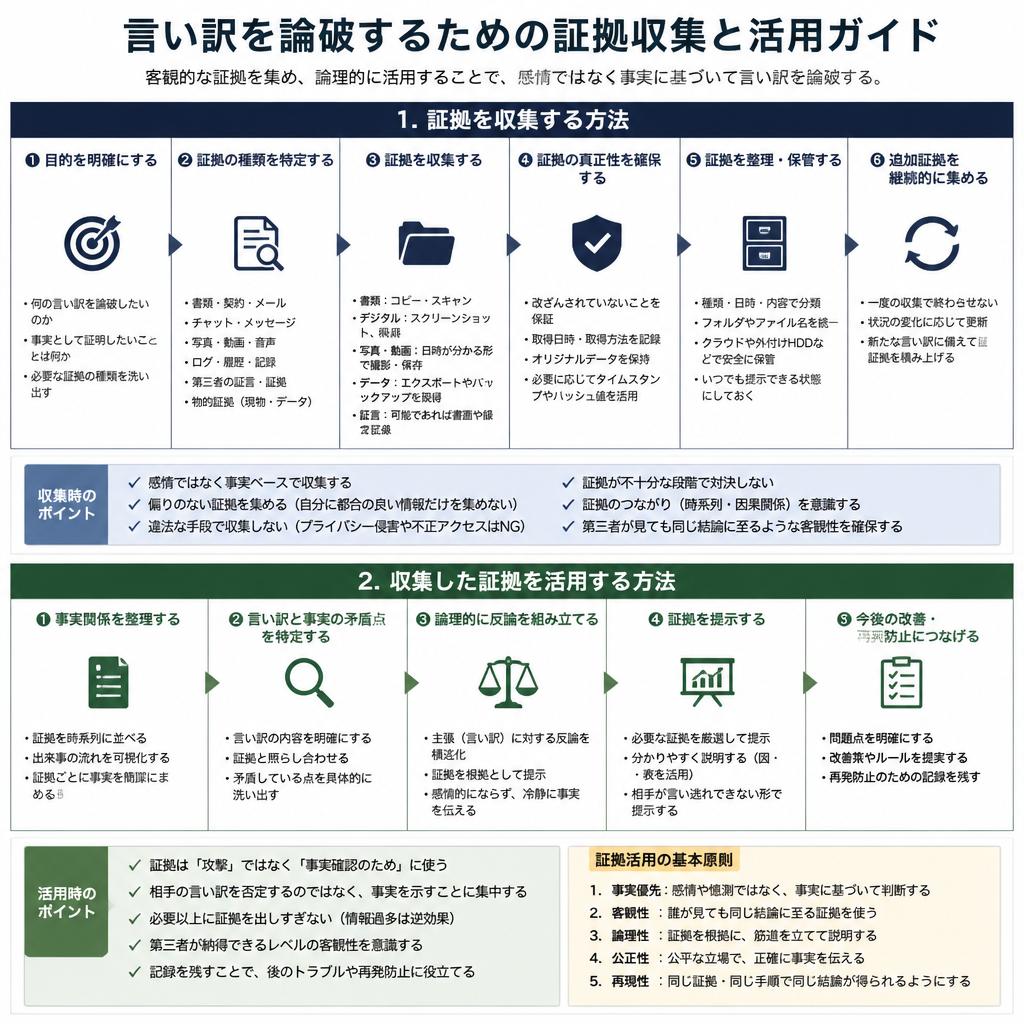 証拠収集のコツ