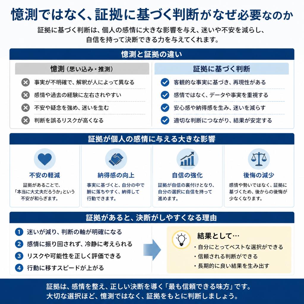 証拠の力、信頼の源