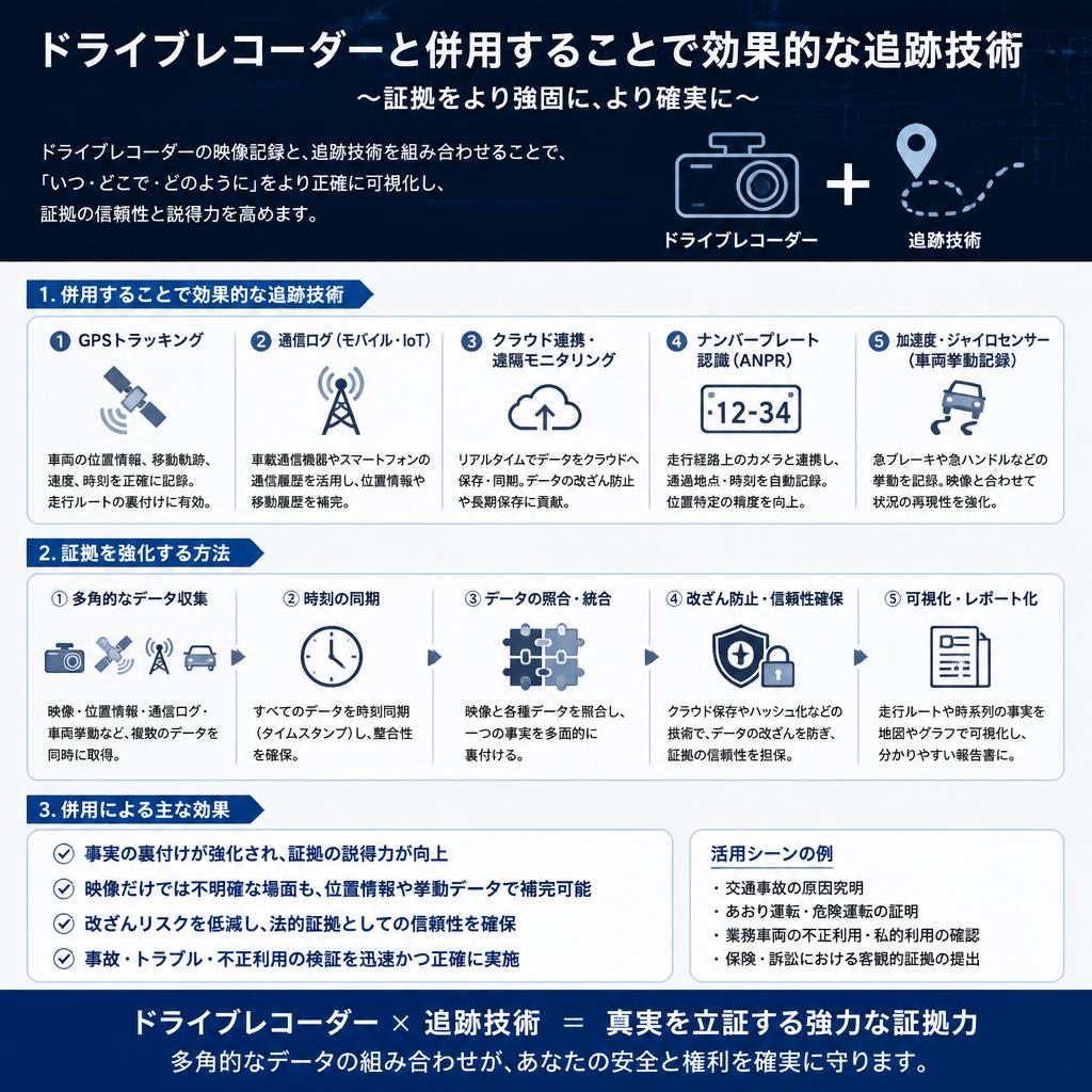 追跡技術に基づく証拠収集