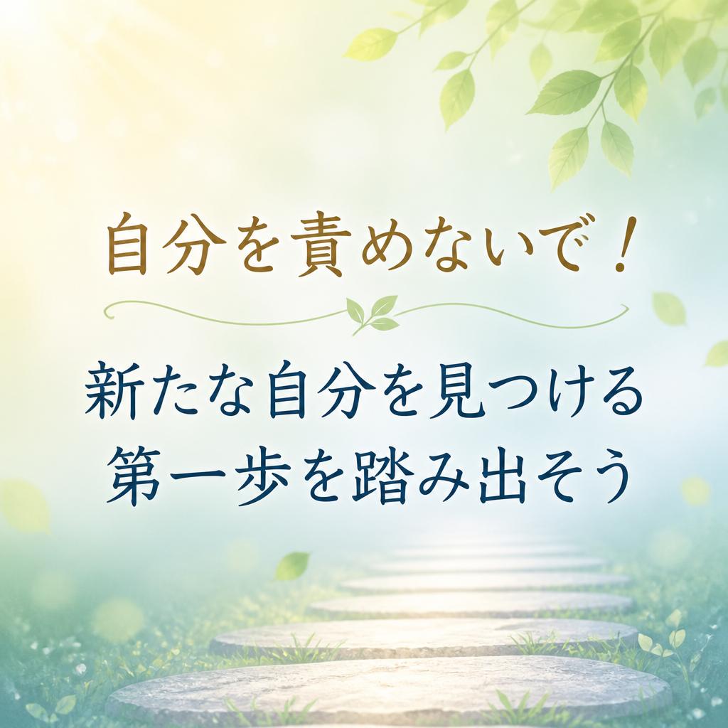 自分を責めないで！新たな自分を見つける第一歩を踏み出そう