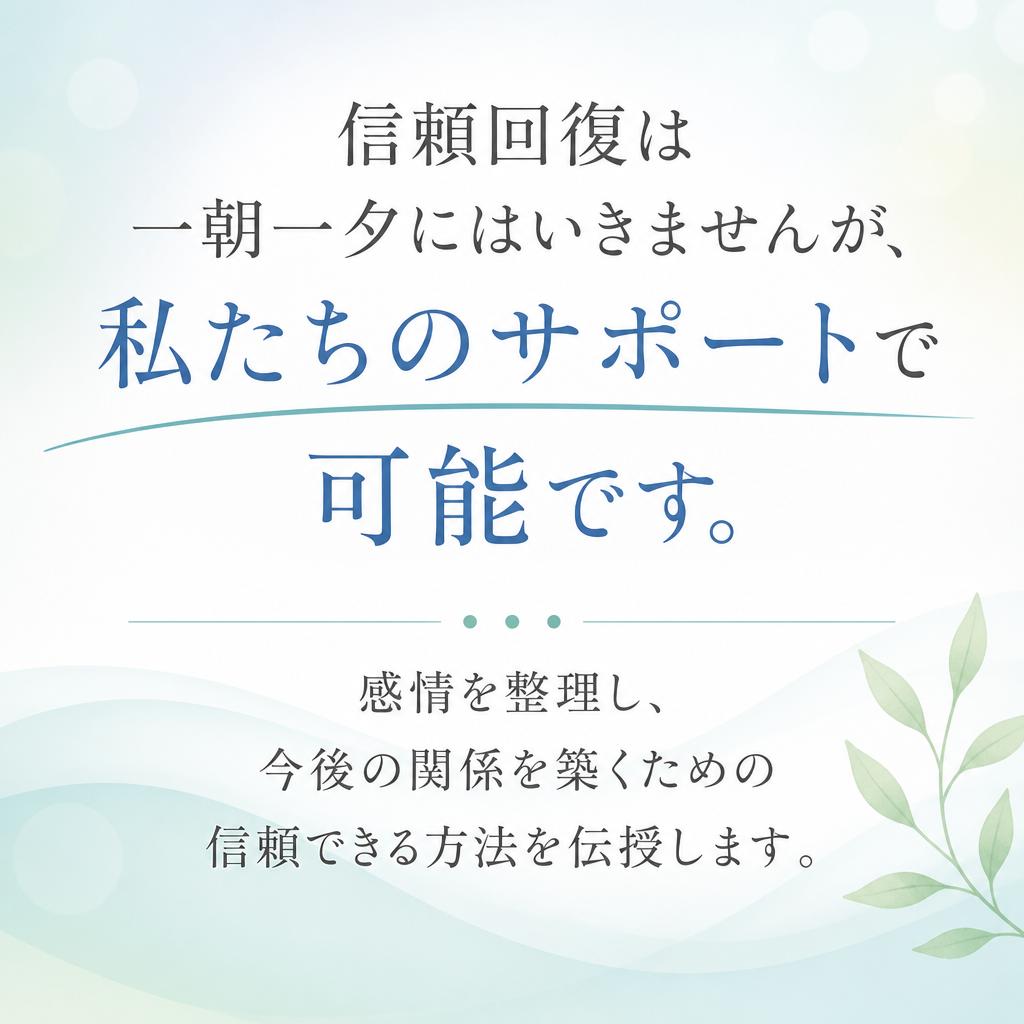 信頼を回復するために